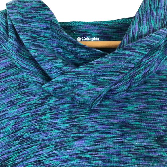 Columbia Activewear Women’s Pullover Hoodie Cotton Poly Long Sleeve Blue Medium - Picture 4 of 8